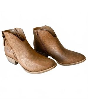 Very G Divine Tooled Bootie - Brown