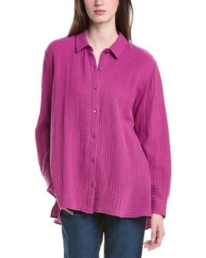 Eileen Fisher Classic Collar Shirt - Pink