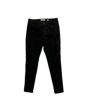 Vince Corduroy Skinny Leg Pockets High Rise Slim Pants - Black