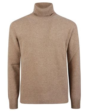 Altea Regular-Fit Soft Virgin Wool Turtleneck Sweater - Brown