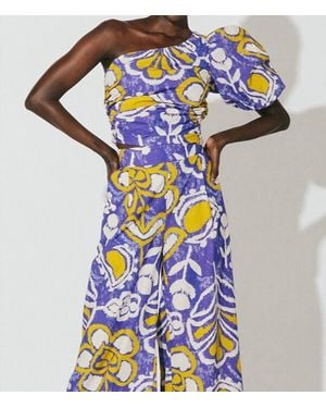 Cleobella Tess One Shoulder Blouse - Blue