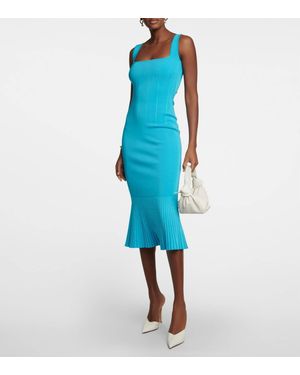 Galvan London Atalanta Midi Dress - Blue
