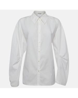 Acne Studios Cotton Poplin Button Up Cut Out Shirt - White