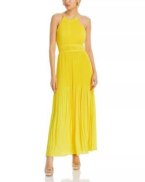 AMUR Garren Pleated Maxi Dress - Yellow