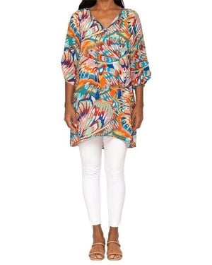 Tolani Sanaya Silk Top - Blue