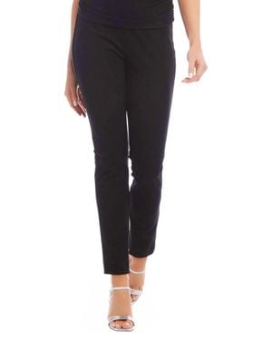 Fifteen Twenty Jane Ankle Zip Twill Slim Straight Leg Pants - Black