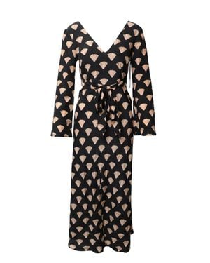 RIXO London London Nora Shell Print Maxi Dress - Black