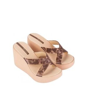 Ipanema Lofty Leopard Wedge Sandal - Natural