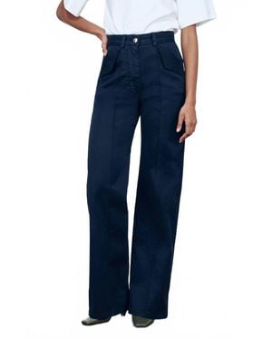 RÙADH Odette Straight Leg Pants - Blue