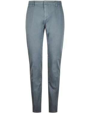 Dondup Slim Tapered Pants With Classic Waistband - Blue
