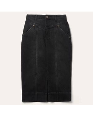 Stetson Stretch Denim Maxi Skirt - Black