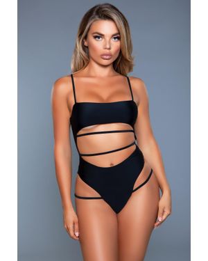 TRUEDAMES Sleek Venetia Swimsuit With Adjustable Strappy Detailing - Blue