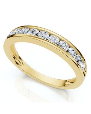 Pompeii3 1/2Ct 14K Channel Set Diamond Wedding Ring Size Selectable - Metallic