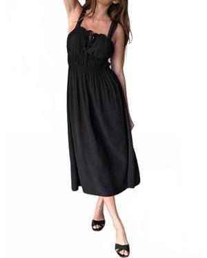 Emerson Fry Pull On Pipa Dress - Black