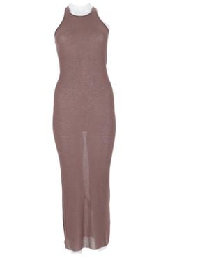 Rick Owens Form-Fitting Midi Dress With Tank Neckline - Purple