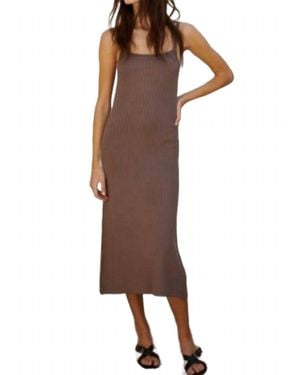 By Together Knit Cami Maxi Dress - Brown