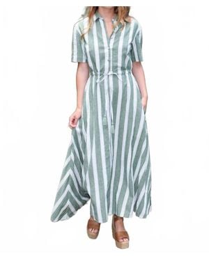 Never A Wallflower Kelli Short Sleeve Maxi Dress - Blue