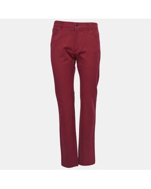 JOSEPH Burgundy Stretch Denim Jeans M Waist - Red
