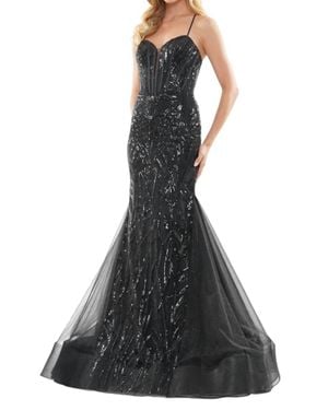 Colors Dress Sweetheart Neckline Prom Dress - Black