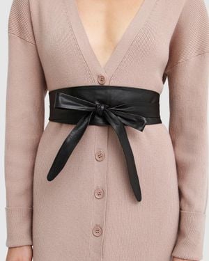 Belle & Bloom Odyssey Soft Wrap Leather Belt - Black