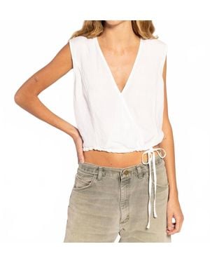 Caydn Kyle Wrap Top - White