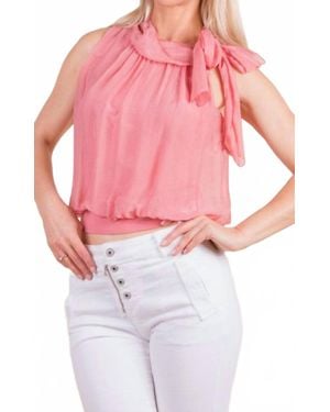 Gigi Moda Desio Silk Sleeveless Top - Pink