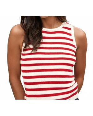 The Workshop Studio Lina Knit Tank Top - Red