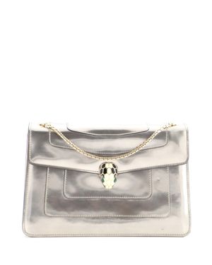 BVLGARI Serpenti Forever Shoulder Bag Patent Medium - Gray