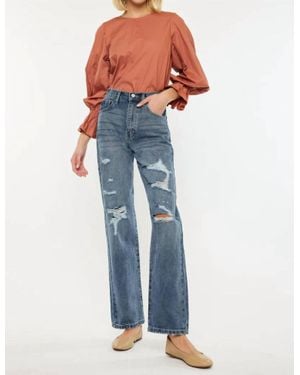 Kancan Stephanie 90's Boyfriend Jeans - Blue