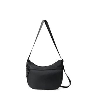 SELINI NEW YORK Adjustable Strap Nylon Crescent Bag - Black
