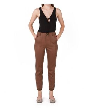 Dex Coated Jogger - Brown