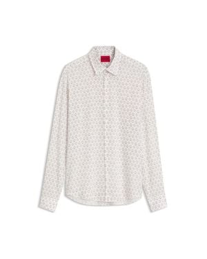 HUGO Slim-Fit Shirt For A Defined Look - White