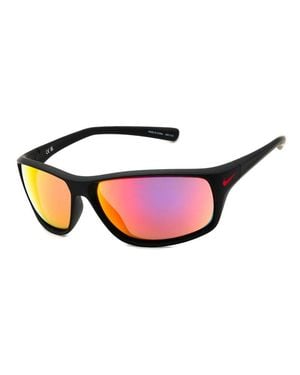 Nike Sunglasses Rectangle Full Rim, Matte Frame And With Infrare Lens Adrenalinefq4602006 - Red