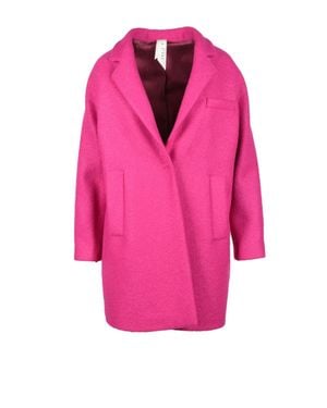Annie P Wool And Polyamide Coat - Pink