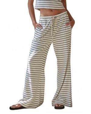By Together Striped Lounge Pant - Black