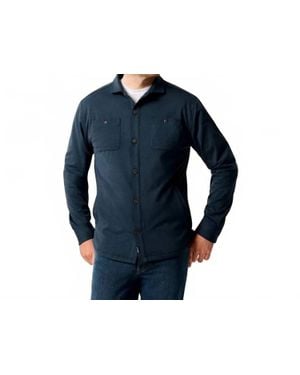 Johnnie-o Russo Stretch Knit Shacket With Primaloft - Blue