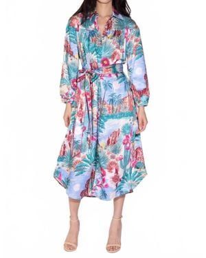 Alden Adair Jane Midi Dress - Blue