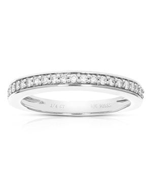 Vir Jewels 1/4 Cttw Lab Grown Diamond Wedding Band - Metallic