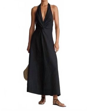 Apiece Apart Salome Halter Midi Dress - Black