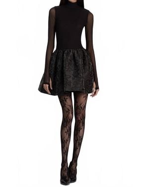 Alice + Olivia Chara Flare Dress - Black