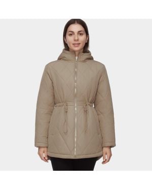 Rokka&Rolla Diamond Quilted Transitional Jacket - Brown
