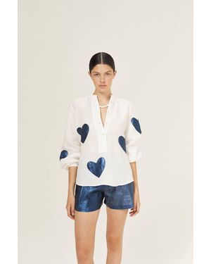 Lanhtropy Metallic Cupid Shirt - Blue