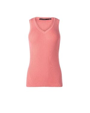 Iris Setlakwe V-Neck Ribbed Knit Tank Top - Pink