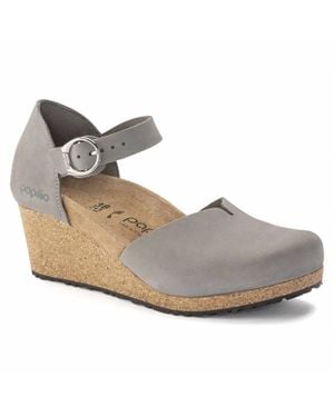 Birkenstock Mary Ring Buckle Wedge - Gray