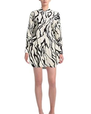 Maison Rabih Kayrouz Zebra Print Short Dress - Black