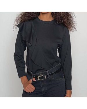 Nation Ltd Farrah Flounce Top - Black