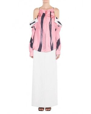 Christopher Esber Collapsed Sleeve Brush Stroke Shirt - Pink