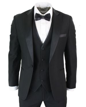 Paul Andrew Regent 3 Piece Classic Tuxedo Suit - Black