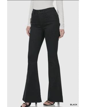 Zenana High Rise Flare Jeans - Black