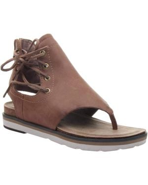 Otbt Locate Lace Up Flat Sandal - Brown